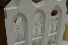 estructura neogotica exterior en maqueta