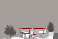 CORTE PERSPECTIVA REFORMA CASA CALENA